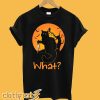 Cat What Murderous Black Cat With Knife Halloween T-Shirt