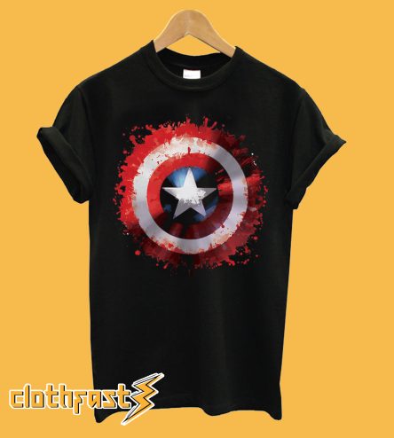 Marvel Avengers Assemble Captain America Art Shield Badge T-shirt