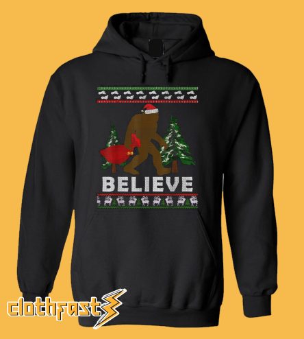 Believe bigfoot Christmas Hoodie