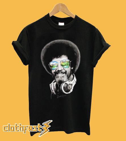 Bob Ross Artist Headphones Joy Of Painting T-Shirt