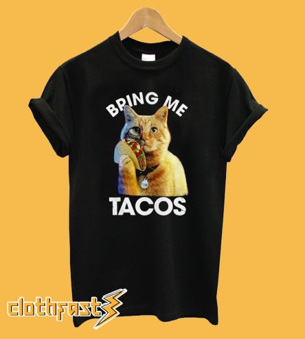 Captain Marvel Goose the cat Bring me tacos T-Shirt