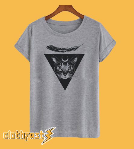 Cat And Feather T-Shirt