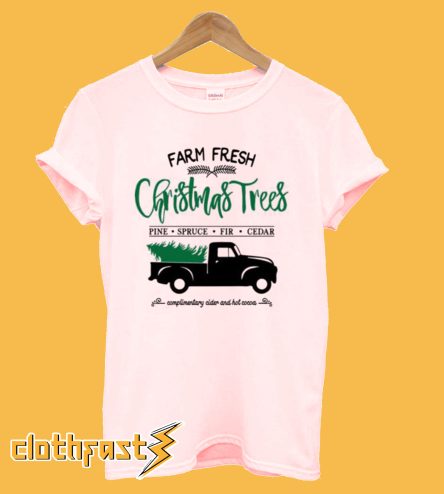 Farm Fresh Christmas Trees Truck T-Shirt