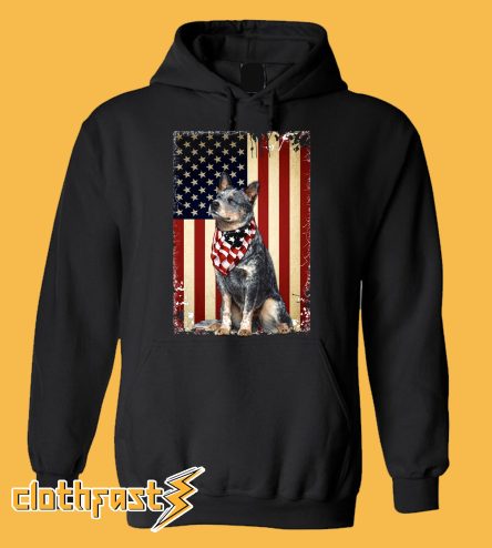 Heeler Smile American Flag Hoodie