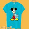 Mickey Mouse Smoking a Bong Marijuana 420 Stoner Weed T shirt