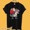 Santa Claus Riding T-Rex Dinosaur Christmas T-shirt