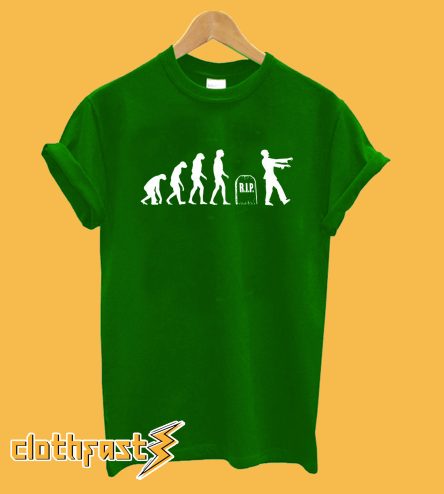 Zombie Evolution Monkey Death Reborn Undead Brain Eaters T-shirt