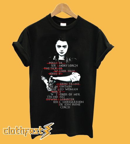 Game of Thrones Arya Stark's Kill List T-Shirt