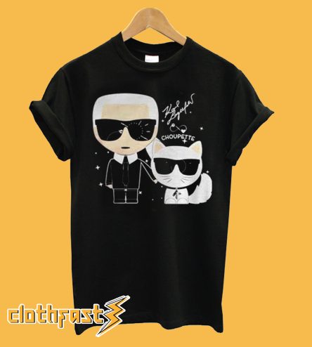 Karl Lagerfeld And Cat T shirt