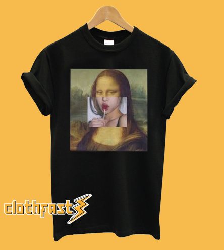 Mona Lisa Lollipop Lips T shirt