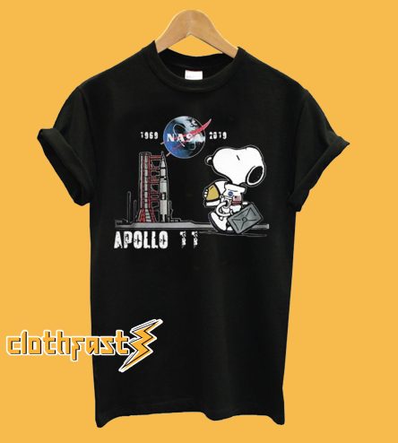 Nasa 1969 2019 Apollo 11 Astronaut Snoopy T shirt