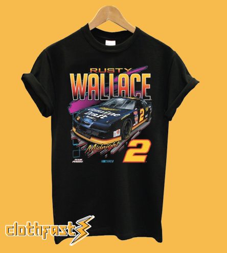 Rusty Wallace Black Vintage Car T shirt