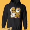 Unicorn And Groot Black Hoodie