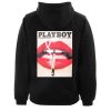 Playboy X Missguided Black Magazine Hoodie Back