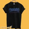 Thrasher Blue flame black T shirt