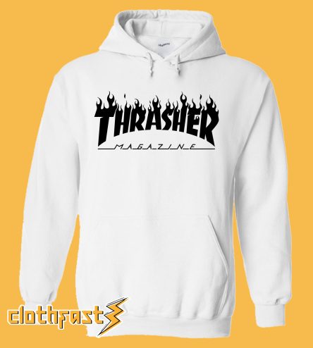 Thrasher Magazine White Hoodie