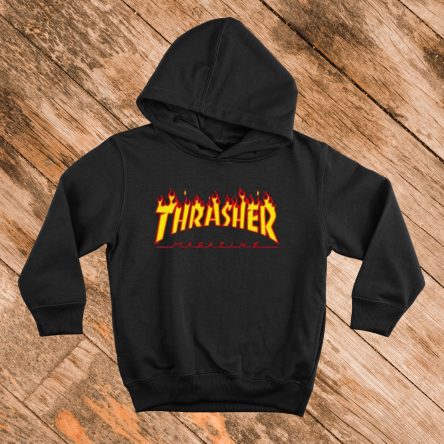 Thrasher Skateboard Magazine Blue Pink Hoodie