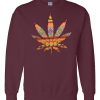 Colorful Weed Maroon Sweatshirt