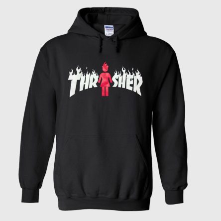 Thrasher X Girl On Fire Hoodie