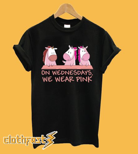 Unicorn On Wednesdays We Wear Pink T-Shirt