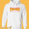 White Thrasher Flame Hoodie