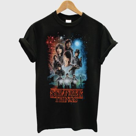 Millie Bobby Brown Stranger Things Autographed Group Shot Graphic T-Shirt