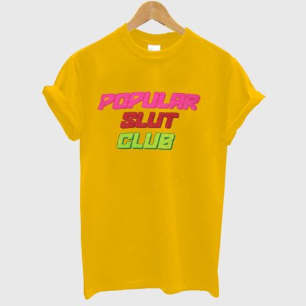 Popular Slut Club ringer T-shirt