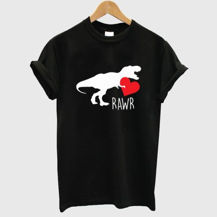 Cute T-Rex Rawr Heart Valentine’s Day Love T-Shirt