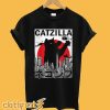 Catzilla Japanese Vintage Sunset Style Cat Kitten Lover T-Shirt