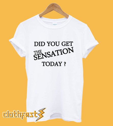 Did You Get The Sensation Today Ringer T Shirt Back