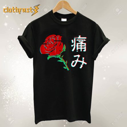 Japanese Aesthetic Rose T-Shirt