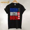 Joe Biden Riden With President 2020 Election Riding With Biden American Flag T-Shirt