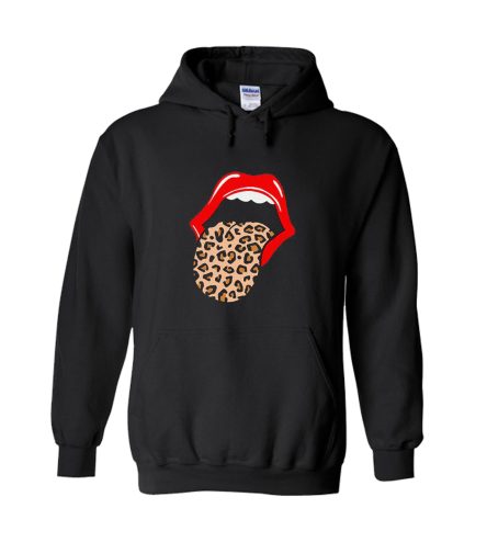 Leopard print tongue Hoodie