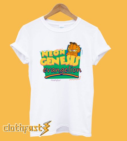 Neon Genesis Evangelion Meets Garfield And Friends T-Shirt