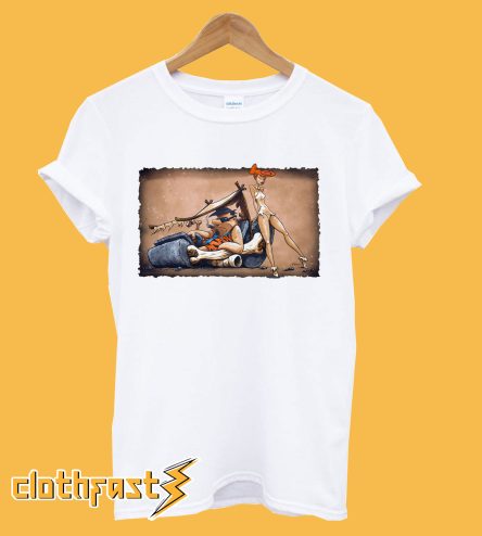 The Flintstones go Lowbrow T-Shirt