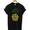 Cute Dog Paw Pineapple T-Shirt