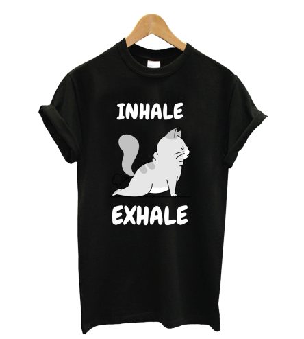 Cute inhale exhale cat yoga T-Shirt