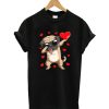 Dabbing Pug Heart Valentines Day Boys Kids Love Dog Lover T-Shirt