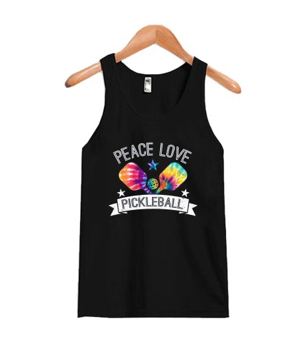 Funky Distressed Pickleball Peace Love Pickleball Tank Top