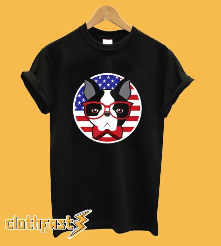 Patriotic French Bulldog Frenchie Usa Flag Gift 4Th July T-Shirt