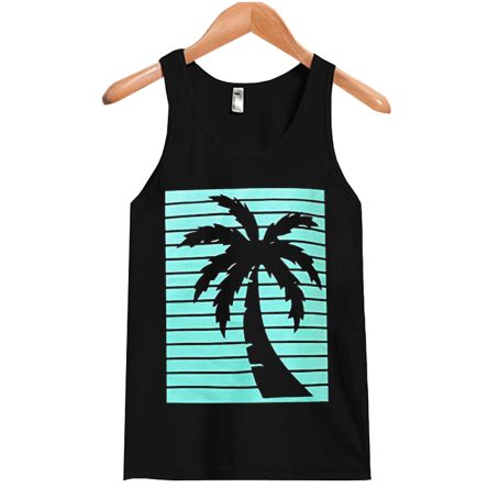 California Republic Turquoise Palm Tank top