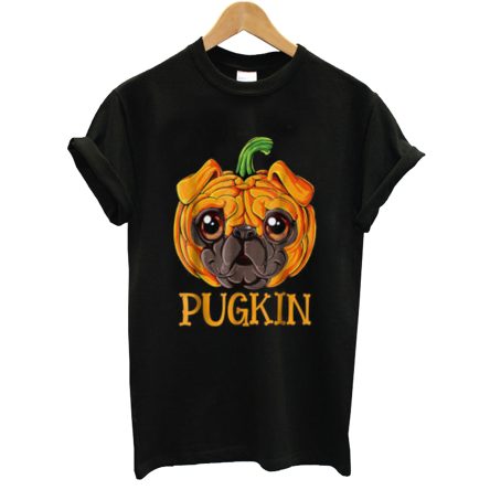 Pugkin Pug Pumpkin Halloween T-Shirt