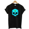 Dripping Hazard Skull in Blue T-Shirt