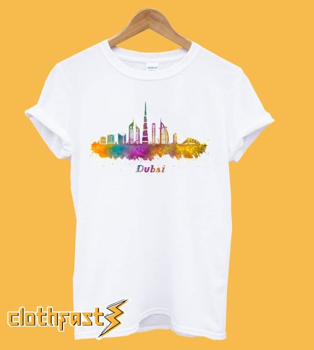 Dubai skyline in watercolor T-Shirt