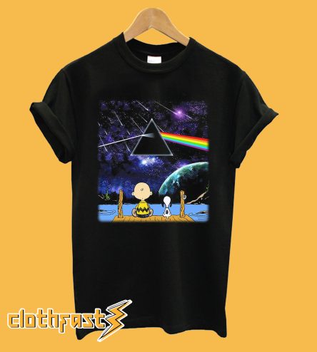 Snoopy and Charlie Brown Pink Floyd Dark Side Of The Moon T shirt