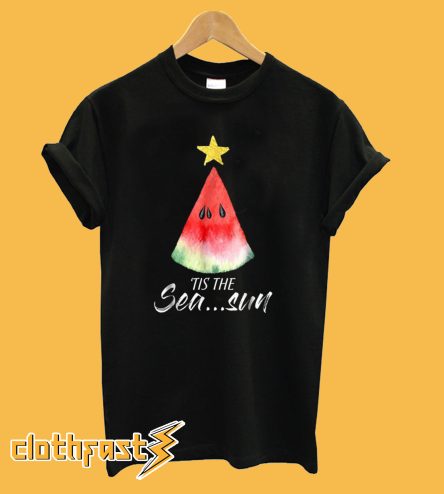 Christmas in july Tis the Sea.. Sun T shirt