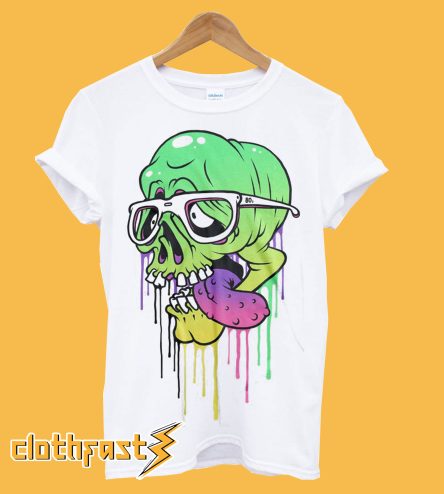 Colourfull Skull with glasses T-Shirt