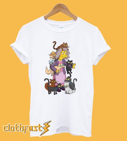 The Simpsons Crazy Cat Lady T shirt