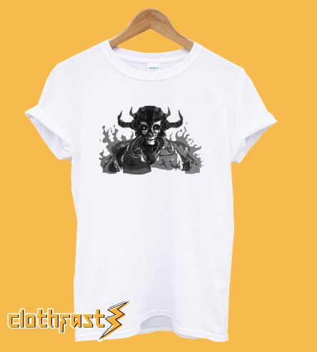 Fiery Skull Warrior T-Shirt