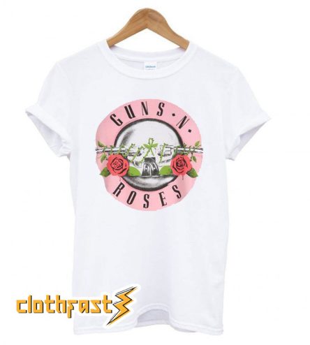 Guns N Roses Logo Pink T shirt